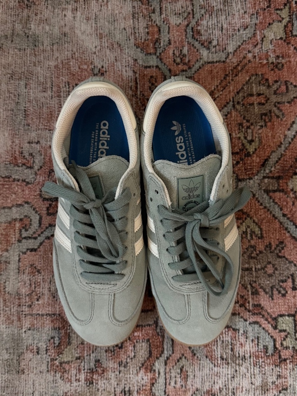 Adidas Samba "Silver Green/Wonder White" sneakers